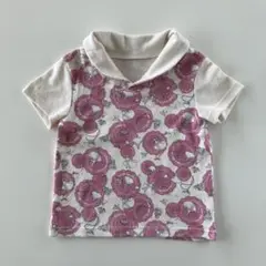 ［ハンドメイド］120サイズ　襟付き半袖Tシャツ