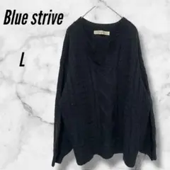 Blue strive◇ゆったりニット 黒 ブラック　L　カジュアル　シンプル