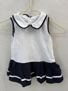 jacadi 6M ワンピース ホワイト/ネイビー