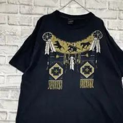 USA製90sヴィンテージTシャツ！シングルステッチ　ブラック半袖古着XL729