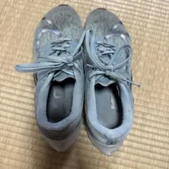 グレー メッシュ ランニングシューズ24cm