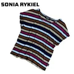 B546○SONIA RYKIEL トップス Tシャツ ボーダー 半袖