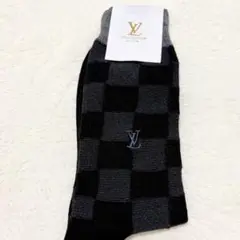 新品未使用タグ付き　ルイヴィトン　靴下　ソックス　ダミエ　黒　グレー　LV