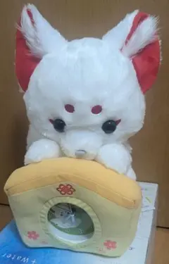 ちょコンとキツネ わたあめ ぬいぐるみ時計 AMUFUN