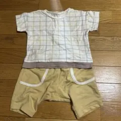 ベビーパジャマ チェック柄セット 90cm