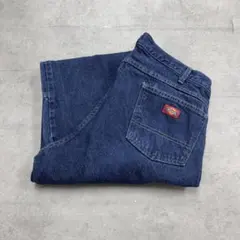 ディッキーズ　ダブルニーデニムパンツ　ジーパン　古着　インディゴ　濃紺　W38