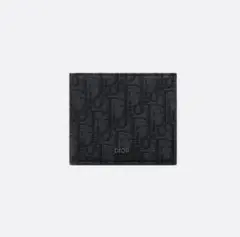 Dior 二つ折り財布 モノグラムデザイン ブラック