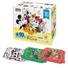 水99% 手口ふき ミッキー＆フレンズ 80枚×5個 1200枚 コストコ
