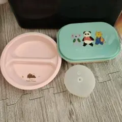 2仕切りベビー皿　離乳食　弁当箱　コップ飲み　赤ちゃん