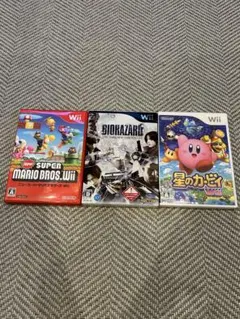 Wii ソフト　星のカービィ　マリオ　バイオハザード　セット売り