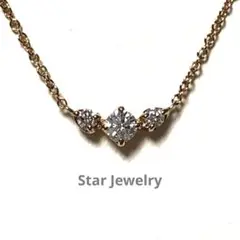 スタージュエリー K18PG ダイヤモンド 0.10ct ネックレス