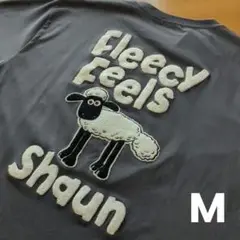 ひつじのショーン 半袖Tシャツ バックビッグさがら刺繍 グレー M 新品