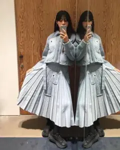 sacai luck ハート柄スカート sacai(サカイ) 22SSレオパード柄プリーツラップスカート22-06140