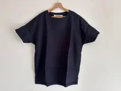 BASISBROEK/REMI/【サイズ2】ネイビー プルオーバー半袖シャツ