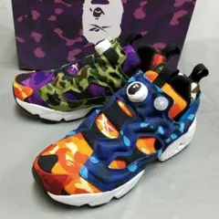 エイプ リーボック ポンプフューリースニーカー猿迷彩reebok bape245