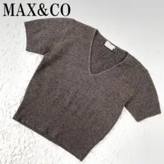 MAX&CO マックスアンドコー 半袖ニット ブラウン S B1148