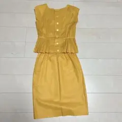 イエローノースリーブワンピー