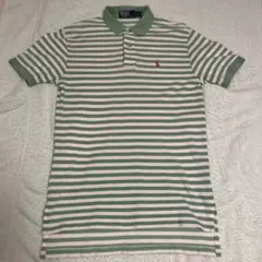 Polo by Ralph Lauren 緑と白のストライプ ポロシャツ