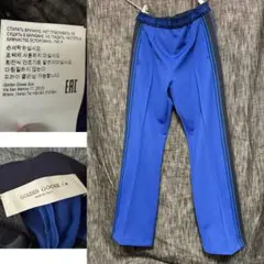 Golden Goose ラグジュアリー　ラメリブ　トラックパンツ　上野商会　青