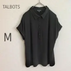 TALBOTS ブラック ノースリーブポロシャツ M