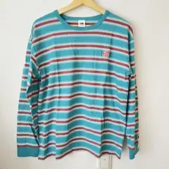 FRUIT OF THE LOOM ターコイズ ストライプ L