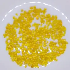 シーグラス フロストガラス粒　イエロー約50g