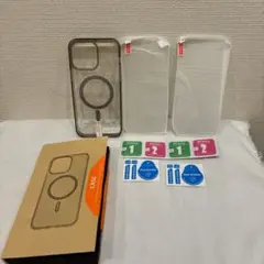 iPhone14promax ケース＆保護フィルム2枚 クリア クリアケース