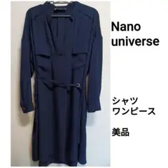 NANO universe シャツワンピース ネイビー