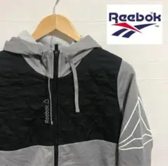 Reebok フード付きパーカー グレー/ブラック
