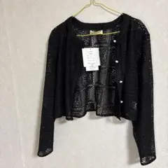 ブラックレースカーディガン Lサイズ