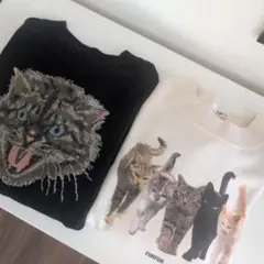 furfur 猫　オーバーサイズスウェット　2枚セット