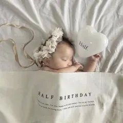 half birthday┆ハーフバースデー 1/2 タペストリー バルーン