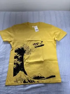 ペンギン　イエロー 波 サーフィン Tシャツ　グラニフ