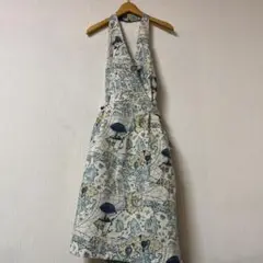 【美品】JAL 日本航空 CA機内イナバヨシエ・デザイン エプロン