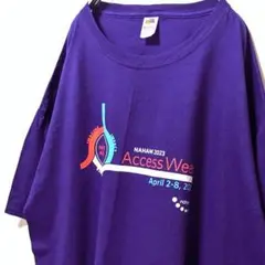 フルーツオブザルーム NAHAMアクセスウィーク Tシャツパープル紫XL古着