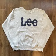 80s Lee USA製グレスウェットトレーナーボックスシルエットプリント　L