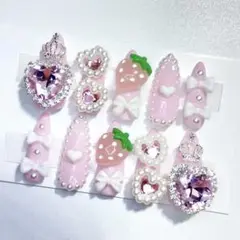 ハンドメイド ネイルチップ 現品 量産型 平成女児