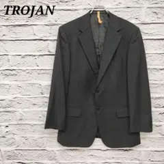 R4526 TROJAN テーラードジャケット日本製 ウール100% グレイ