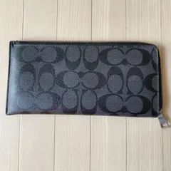 COACH ブラックレザー 長財布