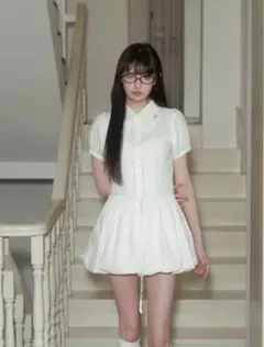一時間価格 balloon lace mini dress silent and