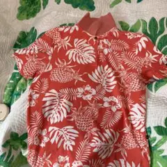 花柄ポロシャツ