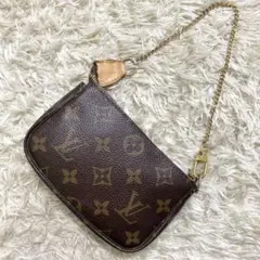 極美品⭐️ルイヴィトン ミニアクセソワール モノグラム チェーンストラップ 茶
