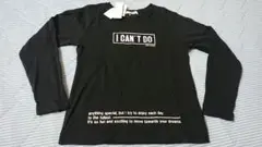 【新品タグ付】I CAN'T DO 長袖カットソー 黒 ロンTシャツ 140cm