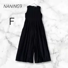 ナンニング サロペットパンツ オールインワン ノースリーブ リネンミックス