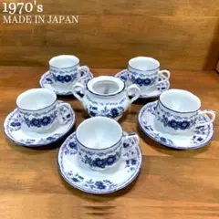 70年代 新品ビンテージ 小花柄 TM CHINA カップ＆ソーサー と　ポット