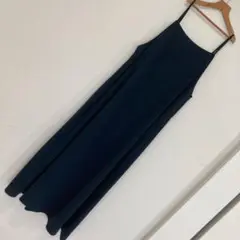 evernavy キャミソールワンピース L ネイビー とろみキャミワンピース