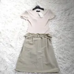 ✨新品タグ付き✨UNTITLED　ドッキングワンピース　ベルト付き　サイズ2