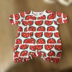 スイカ柄ロンパース 50〜60