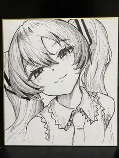初音ミク　ファンアート　手描きイラスト