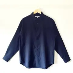 【未使用級】ユナイテッドアローズ ネイビー 長袖 シャツ 紺 夏服 S メンズ